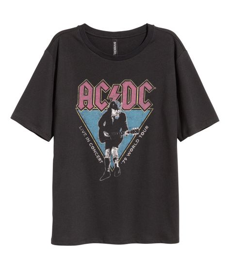 Pattern T Shirt, T Shirt World, Concert Tshirts, Tour T Shirts, T Shirt And Shorts, Ac Dc, Printed Design, Print Top, Print Tops