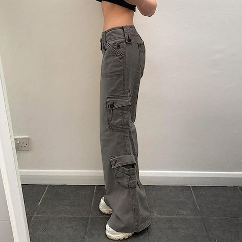 Celana Kargo, Jeans Patchwork, Street Y2k, Street Jeans, Y2k Punk, Denim Cargo Pants, Streetwear Jeans, Punk Vintage, Jeans Cargo