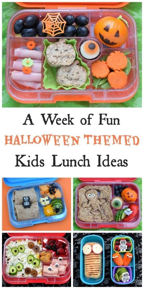 Birthday Lunchbox Ideas, Preschool Lunch Ideas Picky Eaters, Bento Lunch Ideas For Kids, Fun Packed Lunch Ideas, Bento Lunch Ideas, Halloween Lunch Ideas, Themed Lunches, Halloween Bento, Fun Kid Lunch