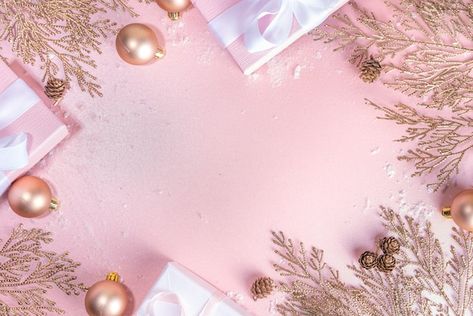 Rose gold christmas background | Premium Photo #Freepik #photo #gift-box-design #ribbon-background #new-year-gift #golden-christmas Gold Christmas Background, Ribbon Background, Photo Rose, About Rose, Rose Gold Christmas, Golden Christmas, 50 Million, Photo Gift, Gold Christmas