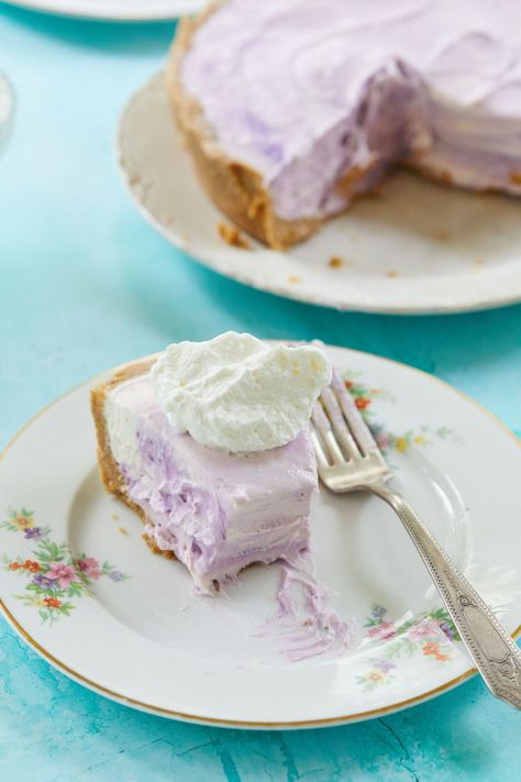 Ube Cheesecake Recipe, Ube Dessert Recipe, Ube Cheesecake, Cheesecake With Whipped Cream, Bigger Bolder Baking, Baking Cookbooks, How To Make Cheesecake, Filipino Desserts, Cookie Crust