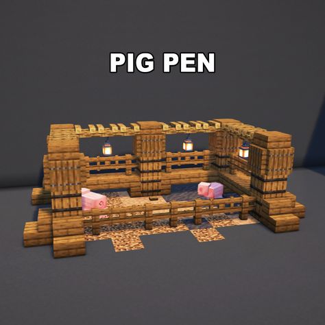 Minecraft Pig Pen ✅ Follow for OP Minecraft Builds 📢 Share with your Friends 💬 Rate this Build 1-10 🔖Tags 🔖 #minecraft #minecraftbuilds #minecrafters #minecraftpe #minecraftmemes #mınecraftideas #minecraftbuild #minecraftbuilding #minecraftbuilding #minecrafttutorial #minecraftonly #mcpe #minecraftpc #minecraftcreations #minecraftdaily #minecraftdesign #minecraftjava #minecrafts #minecraftyoutuber #gaming Animal Area Minecraft, Armadillo Pen Minecraft, Minecraft Farm Animals Ideas, Minecraft Survival Decorations, Minecraft Horse Pen Ideas, Rabbit Cage Minecraft, Ihascupquake Minecraft Oasis, Minecraft Wall Light Ideas, Dog Pen Minecraft