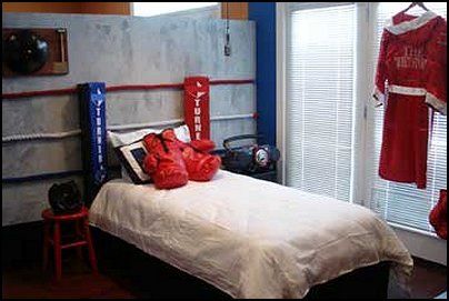 Kids bedrooms Wwe Bedroom, Dream Beds, Bachelor Room, Boy Sports Bedroom, Sports Bedroom, Theme Bedrooms, Sport Bedroom, Theme Bedroom, Study Room Design