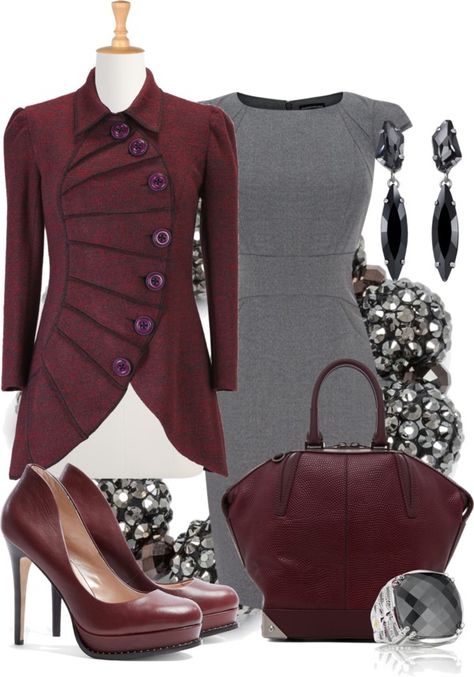 "Some Key Pieces Do The Trick" by ybello75 on Polyvore, that jacket is rather steam punk ish. Steam Punk Jewelry, Beautiful Dress Designs, Steam Punk, Work Attire, Look Chic, Dress Design, Beautiful Dress, Look Fashion, Classy Outfits