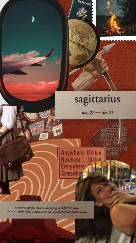 Saggitarius Moodboard, Sagittarius Astrology Wallpaper, Sagittarius Mood Board, Sagittarius Core Aesthetic, Sagitarius Aestethic, Sagittarius Aesthetic Moodboard, Sagittarius Collage, Sagittarius Rising Aesthetic, Sagittarius Core