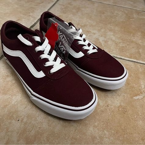 Maroon Vans Shoes Maroon Vans, Maroon Color, Vans Shoes, Brand New, Closet, Color