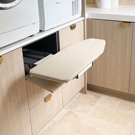 Laundry Floor Cabinets | Architectural Designer Products | ADP Ironing Board Cabinet, Ironing Board Storage, Laundry Powder Room, Flat Cabinets, Laundry Floor, Laundry Powder, Laundry Cabinets, Architectural Designer, Loose Furniture