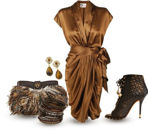 "Feathers & Bronze" by passion-fashion-2 ❤ liked on Polyvore Lanvin Dress, Copper Dress, Grecian Dress, Chanel Clutch, Draped Dress, Navy Dress, Featuring Dress, Lanvin, Polyvore Fashion