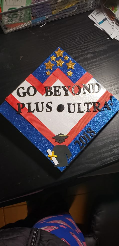 My Hero Academia Graduation Cap! My Hero Academia Graduation, Anime Graduation, Grad Hat Ideas, Graduation Hat Ideas, Education Graduation Cap, Grad Cap Design, Graduation Caps Ideas, Education Graduation, Creative Graduation Caps