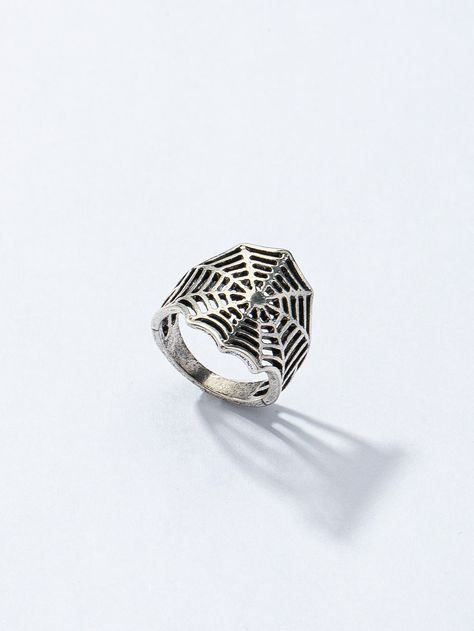 Silver    Zinc Alloy   Embellished   Jewelry Spider Web Decor, Spider Web Decoration, Rose Gold Plated Ring, Costume Rings, Vintage Sterling Silver Rings, Sterling Silver Rings Bands, Luxury Rings, Statement Ring Silver, Ring Color