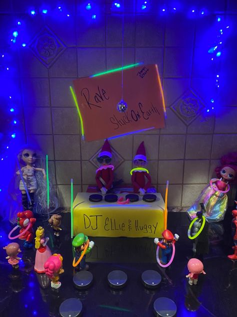 Dj Elf On The Shelf, Elf On The Shelf Disco Party, Extravagant Elf On The Shelf Ideas, Elf On The Shelf Taylor Swift Ideas, Welcome Back Elf On The Shelf, Elf On The Shelf Taylor Swift, Elf On The Shelf Party, Alien Elf, Elf On The Shelf Funny