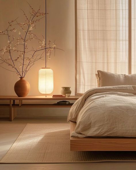 Soft Minimalist Bedroom, Soft Minimal Bedroom, Japandi Bedroom Lighting, Soft Minimalism Interior, Home Interior Design Minimalist, Bedroom Ideas Japandi, Minimalistic Bedroom Ideas, Light Bedroom Ideas, Japandi Interiors Moodboard