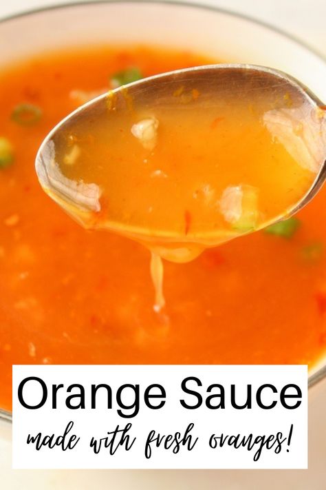 Asian Sauce Recipes, Orange Sauce Recipe, Spring Roll Sauce, Asian Dipping Sauce, Squeezed Orange Juice, Homemade Sauce Recipes, Sauce For Rice, Dipping Sauces Recipes, Asian Sauce