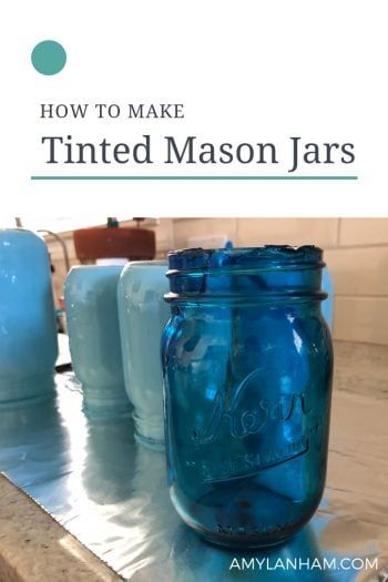 Tinting Mason Jars Diy, Tinting Glass, Tinted Mason Jars, Mason Jar Projects, Blue Mason Jars, Diy Jar Crafts, Mason Jar Crafts Diy, Christmas Mason Jars, Mason Jar Gifts