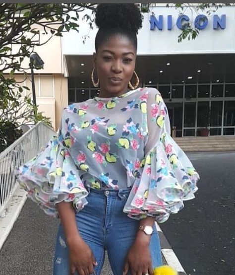 Stylish and Classy Organza Blouse Styles. - Stylish Naija Organza Dress Styles In Nigeria, Organza Top Styles In Ghana, Latest Chiffon Top Styles In Nigeria, Organza Blouse Designs Nigeria, English Blouse Styles, Organza Top Styles In Nigeria, Chivon Top Styles, African Organza Top Styles, Ankara With Organza Styles