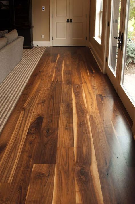 Hardwood Plank Flooring, Floors Ideas, Walnut Hardwood Flooring, Diy Wood Floors, Walnut Floors, Wood Floors Wide Plank, Plank Walls, Wide Plank Flooring, Flooring Trends