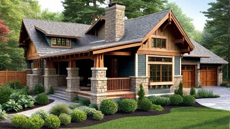 Classic Craftsman Style Homes Craftsman Guest House, Metal Roof Craftsman Homes, Craftsman Style Modular Homes, Craftsman Home Color Palette, Brown Craftsman House Exterior, Craftsmen Style Home, Craftsman Style Windows Exterior, Craftsman Style Barndominium, Mountain Home Front Porch