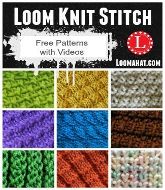 Loom Knit Stitches, Tricotin Long, Round Loom Knitting, Circle Loom, Loom Hats, Loom Knitting Tutorial, Loom Knitting Stitches, Loom Knit Hat, Loom Crochet