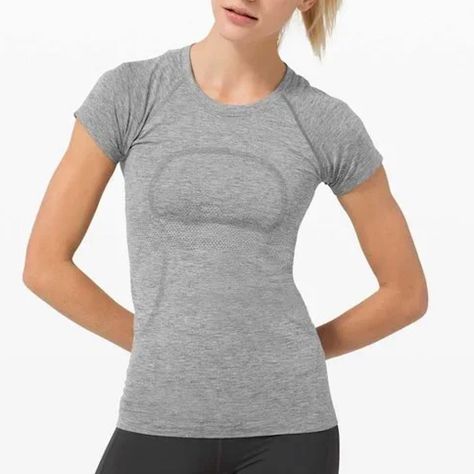 Nwot Lululemon Grey Swiftly Tech Short Sleeve Color - Grey / Slate White Size - 6 (Small) Fabric It Inhibits The Growth Of Odor-Causing Bacteria On The Garment Seamless Construction Reduces Chafing Mesh Construction For Breathability Body Skimming, Hip Length Fit New Without Tags, Perfect Condition Grey Swiftly Tech, Tech Outfit, Lululemon Shirts, Lemon Shirt, Lululemon Swiftly Tech Short Sleeve, Grey Slate, Lululemon Shirt, Swiftly Tech Short Sleeve, Lululemon Swiftly Tech