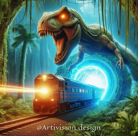 Jungle Scene, The Portal, The Mighty, Train Travel, A Train, T Rex, Dinosaurs, A World, Diving