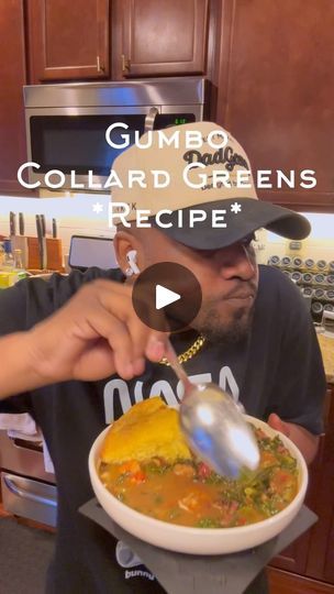 Southern Gumbo, Greens Recipe Soul Food, Chicken Bacon Recipes, Southern Collard Greens, Chefs Recipes, Collard Greens Recipe, Sunday Dinners, Cajun Cooking, Southern Cooking