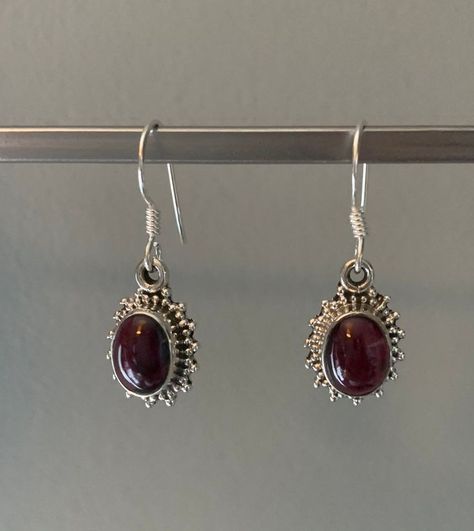 Garnet Earrings Silver, Earrings Matching, January Birthstone Jewelry, Earrings Teardrop, Dope Jewelry, January Birthstone, Garnet Earrings, Funky Jewelry, Jewelry Lookbook