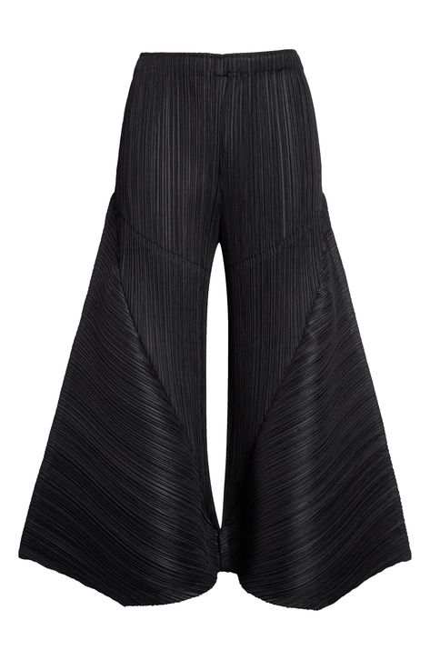 Pleats Please Issey Miyake Pleated Thicker 1 Wide Leg Pants available at #Nordstrom Robin Outfit, Issey Miyake Pleats Please, Pleats Please, Pleats Please Issey Miyake, Elastic Waist Pants, Issey Miyake, Waist Pants, Japanese Fashion, London Fashion