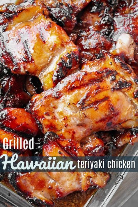 Hawaiian Teriyaki Chicken, Hawaiian Grilled Chicken, Pollo Teriyaki, Grilled Chicken Marinade, Chicken Teriyaki Recipe, Hawaiian Food, Grilled Chicken Recipes, Teriyaki Chicken, Chicken Dishes Recipes