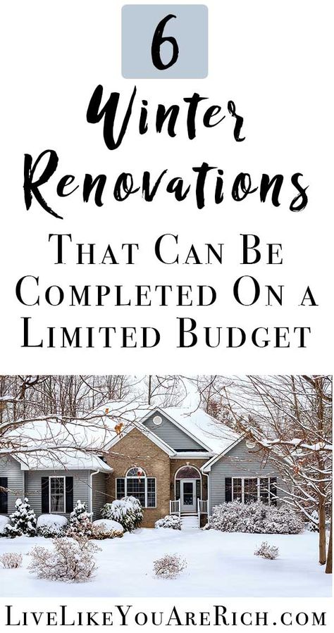 6 Winter Renovations That Can Be Completed On a Limited Budget Kitchen Sink Interior, Easy Home Improvement Projects, Couponing For Beginners, Garden Winter, Vibeke Design, Home Maintenance Checklist, Living Space Ideas, Maintenance Checklist, Home Improvement Loans