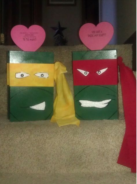 TMNT Valentines Day box Valentines Cereal Box Ideas, Cereal Box Ideas, Tmnt Valentines, Valentines Day Box, Valintines Day, Kids Valentine Boxes, Valentines Box, Valentine Mailbox, Happy Hearts Day