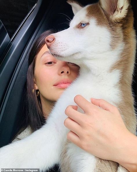 Camila Morrone, In A Car, Puppy Eyes, Still Working, A Car, Husky, Instagram