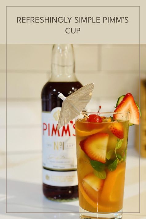 Ready to impress your friends at your next gathering? Try making the Pimm’s Cup cocktail, an easy and delightful drink from the UK that's perfect for warm weather relaxation. Crafted from gin, fresh fruits, and a splash of lemonade, this refreshing cocktail is a crowd-pleaser. It brings together the sweetness of seasonal fruits like strawberries and cucumber with the herbal notes of Pimm’s liqueur. If you're looking for that ideal summer drink recipe and want something fun, fragrant, and fruity, this Pimm's Cup surely fits the bill! Pimms Cocktail Recipes, Pimms Cup Recipe, Pimm's Cup, Yummy Summer Cocktails, Iced Tea Cocktails, Pimms Cup, 19th Century England, Drink Garnishing, Seasonal Fruits