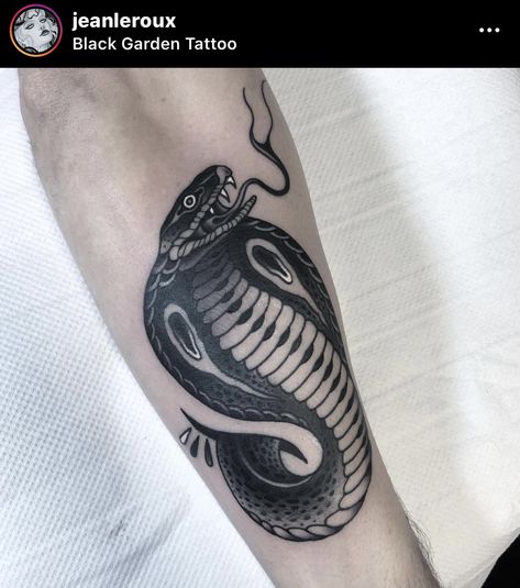 Skin Tear Tattoo, Traditional Snake Tattoo, Small Snake Tattoo, Tato Tradisional, Cobra Tattoo, Traditional Tattoo Sleeve, Snake Tattoo Design, Fire Tattoo, Old School Tattoo Designs