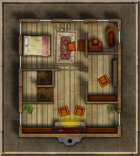 Foxglove Townhouse Third Floor Rise Of The Runelords, Map Bedroom, Pathfinder Maps, Small Bedroom Layout, Bedroom Inspirations Minimalist, Building Map, Dnd World Map, Tabletop Rpg Maps, Medieval Houses