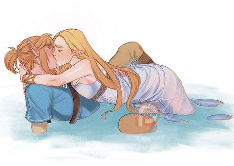 Link And Zelda Kiss, Princess Zelda Art, Zelda Twilight Princess, Hyrule Warriors, Link Zelda, Zelda Art, Legend Of Zelda Breath, Ocarina Of Time, Twilight Princess