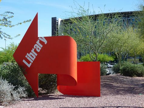 Floor Signage, Outside Signs, Urban Ideas, Event Entrance, Wayfinding Signage Design, Metal Facade, Wayfinding Design, Exterior Signage, Library Art