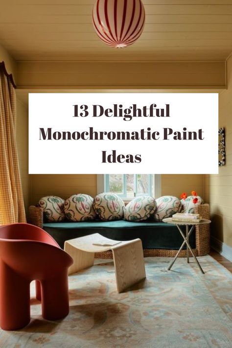 Monochrome Painted Room, Monochromatic Decorating Ideas, Monochromatic Office Paint, Polychromatic Interior Design, Monochromatic Painted Rooms, Color Soaked Room, All One Color Room, Monochromatic Room Paint, Monochromatic Living Room Ideas