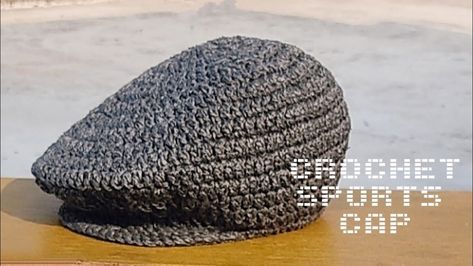 Crochet Mens Hat Pattern, Crochet Baseball Hat, Newsboy Hat Pattern, Crochet Baby Cap, Crochet Caps, Crochet Newsboy Hat, Crochet Mens Hat, Crochet Character Hats, Crochet Neck Warmer