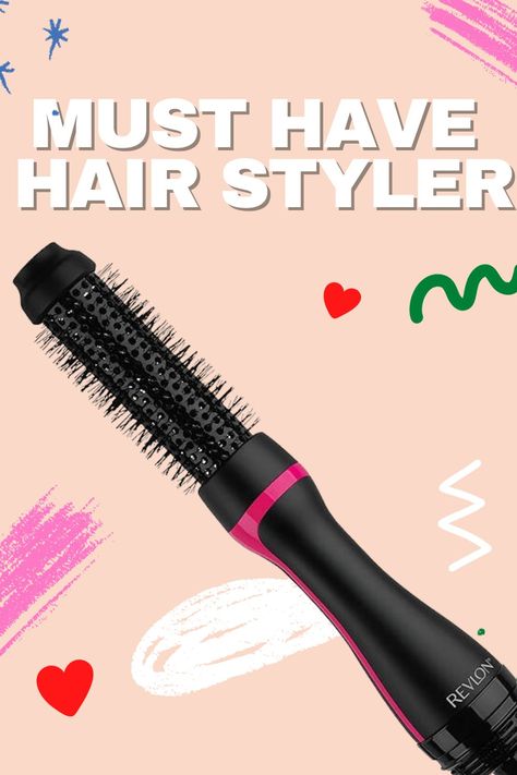 "✨ Elevate Your Hair Game with Revlon One Step Root Booster Round Brush Dryer! 💁‍♀️ Say Goodbye to Frizz and Hello to Stunning Volume! 🌟 Get Your Ultimate Hair Styler Now and Transform Your Locks! 🌈 #HairGoals #RevlonHairStyler #FrizzFreeHair #HairVolume" Brush Dryer, Amazon Hair, Ionic Hair Dryer, Frizz Free Hair, Round Brush, Hair Styler, Soft Curls, Salon Style, Hair Black