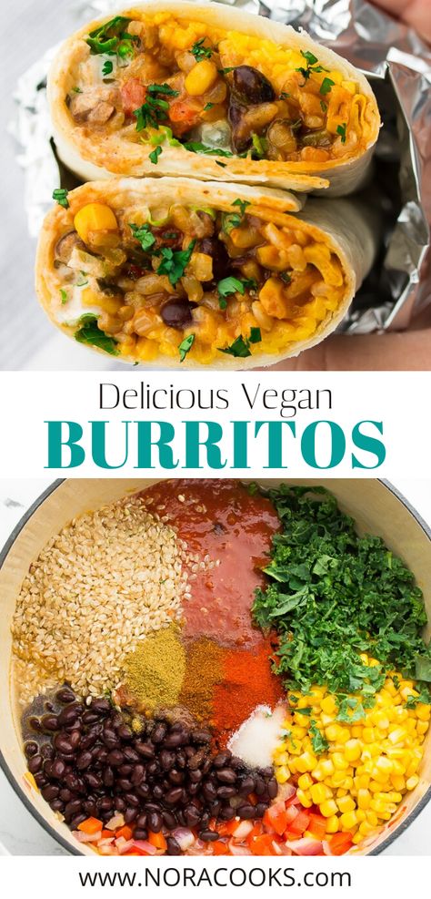 Vegan Burritos, Recipes Instapot, Vegan Instant Pot Recipes, Vegan Burrito, Vegan Mexican Recipes, Wfpb Recipes, Plant Based Diet Recipes, Instant Pot Dinner Recipes, Latin Food