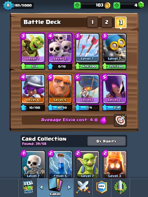 Awesome clash Royale deck for arenas 3-6 Clash Royale Deck, Address Card, Test Card, Free Gems, Clash Royale, Download App, Free Books, Your Story, Decks