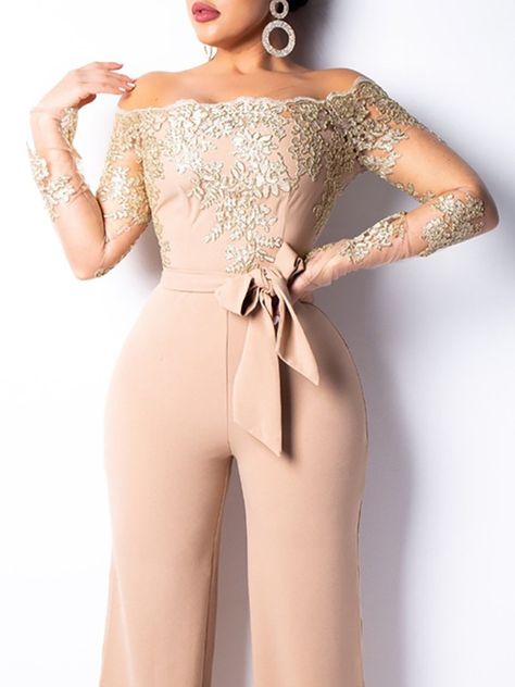 Gold Jumpsuit, Clubwear Jumpsuits, Overalls Fashion, Off Shoulder Jumpsuit, Jumpsuit Dressy, Jumpsuit Elegant, Lace Jumpsuit, Long Romper, February 10