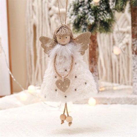 Christmas Angel Doll, Diy Xmas Gifts, Hanging Christmas Tree, Xmas Tree Ornament, Angel Doll, Christmas Pendant, Christmas Accessories, Christmas Dolls, Christmas Plush