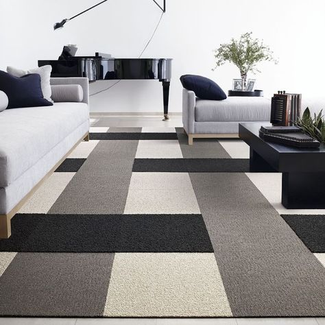 Carpet Tiles For Your Home Carpet Tiles Design, Interior Hotel, Basement Carpet, Commercial Carpet Tiles, Carpet Stores, Living Room Tiles, Office Carpet, Carpet Trends, Commercial Carpet