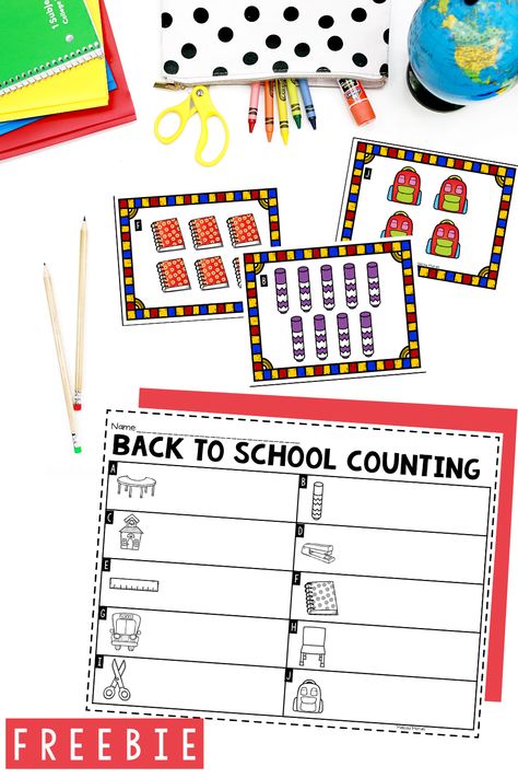 Math Exploration Kindergarten, Count The Room Kindergarten Free, Count The Room, Think Sheet, Counting To 20, Number Sense Activities, Kindergarten Freebies, Classroom Expectations, Math Writing