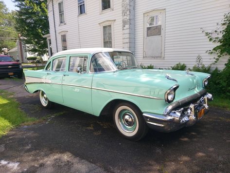 Not all '57 Chevys were Bel Air Convertibles. A far greater number were four-door sedans across all three trim levels. The highest-volume model for all 1957 Chevrolets was the 210 Series Four-Door... Chevy Bel Air 1957, Chevy Convertible, 1955 Chevy Bel Air, 57 Chevy Bel Air, 1950s Car, 1957 Chevy Bel Air, 1955 Chevy, 1957 Chevrolet, Chevy Bel Air