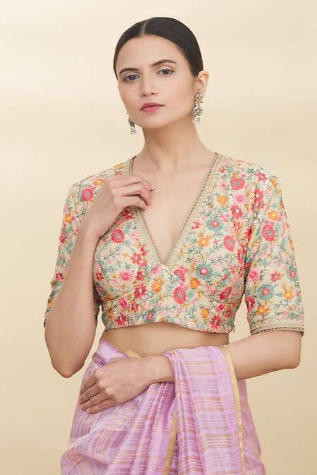 Buy Avvantikaa S Parwani Pink Georgette Embellished Kurta Sharara Set Online | Aza Fashions Cotton Sarees Handloom, Kurta Sharara Set, Motif Embroidery, Saree Blouses Online, Kurta Sharara, Chanderi Saree, Beige Blouse, Unique Blouse, Blouse Neck Designs