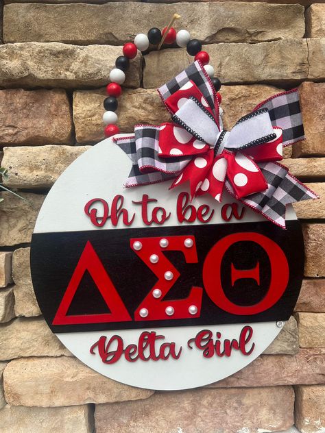 Diy Delta Sigma Theta Gift Ideas, Delta Sigma Theta Gifts, Greek Paraphernalia, Theta Sorority, Fundraiser Ideas, Door Signs Diy, Delta Sigma Theta Sorority, Signs Diy, Delta Sigma Theta