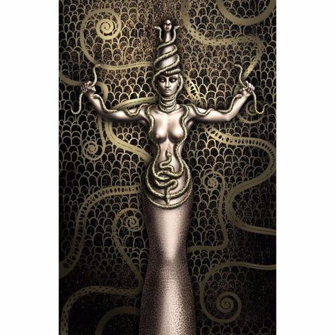 Snake Goddess, Manipura Chakra, Rainbow Serpent, Divine Mother, Ancient Mysteries, Goddess Art, Dark Beauty, Gods And Goddesses, Aphrodite