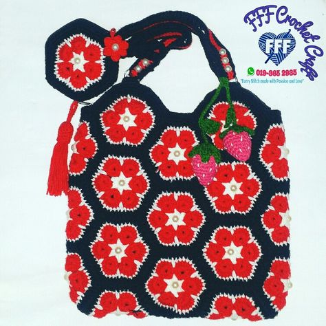 African Flower Bag, Flower Bag Crochet, Colors Inspiration, Pattern Bag, African Flowers, Flower Bag, Crochet Tote, Flower Motif, Crochet Diagram